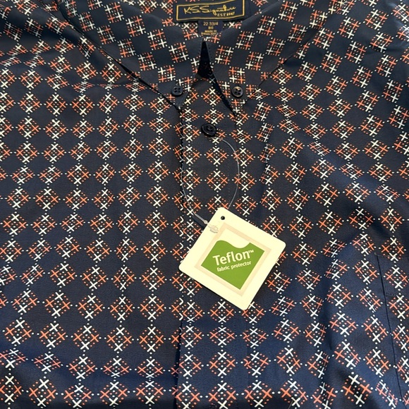 KS Signature Collection Wrinkle-Free Long-Sleeve Button-Down Collar Dress Shirt - Picture 8 of 8